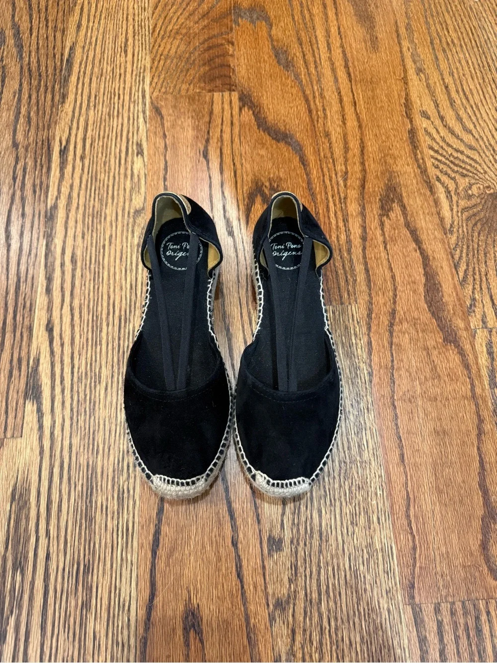 Black Espadrille Flats with Crisscross Straps